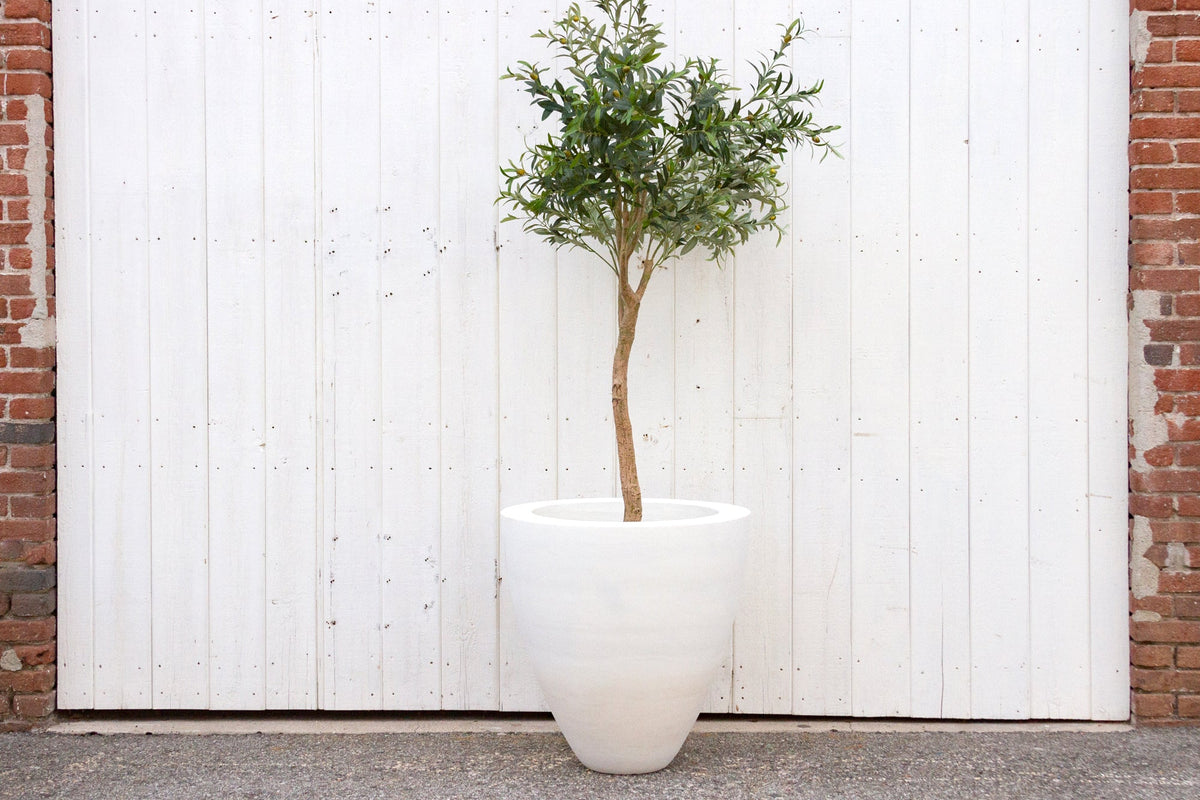 Chalk White Chunky Stone Planter