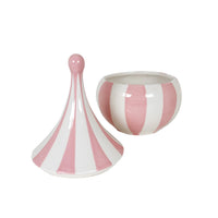 Big Top Stripes Teardrop Jars in Pink Cadillac