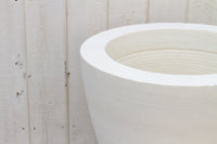 Chalk White Chunky Stone Planter