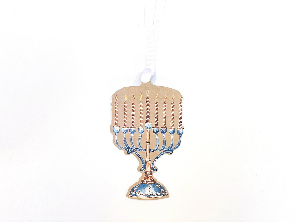 Hanukkah Gift Wrap - khaki   (Sold as Set w/ Gift Tags or Separately)