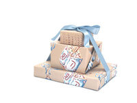 Hanukkah Gift Wrap - khaki   (Sold as Set w/ Gift Tags or Separately)