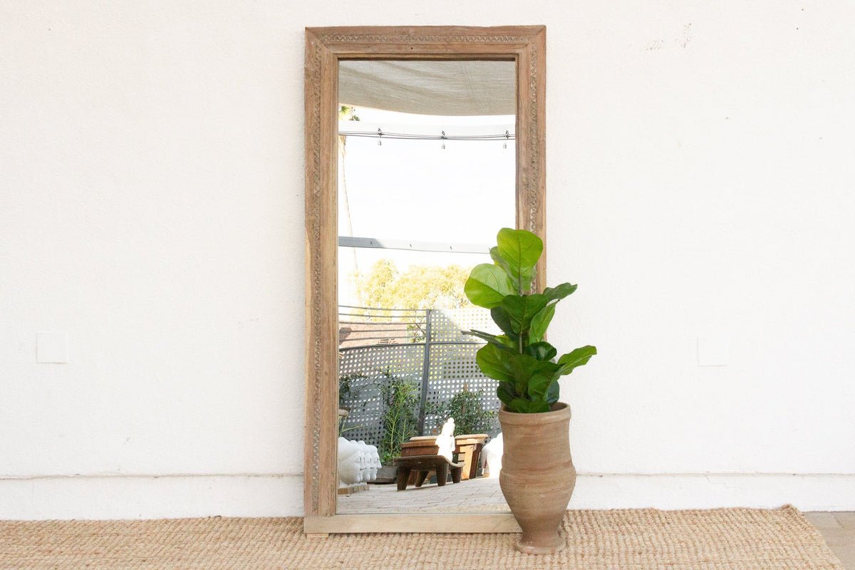 19th Century Charming Indo-French Tall Mirror