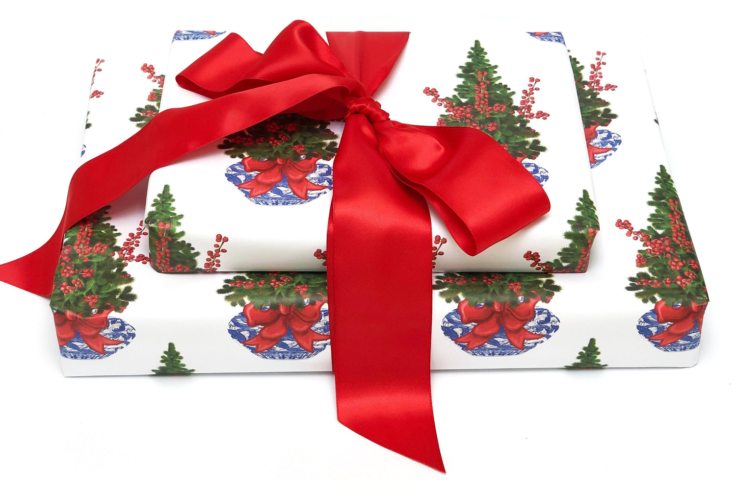Chinoiserie Christmas Gift Wrap (Sold as Set w/ Gift Tags or Separately)