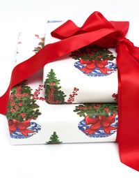 Chinoiserie Christmas Gift Wrap (Sold as Set w/ Gift Tags or Separately)