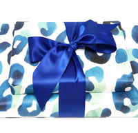 Blue Leopard Gift Wrap