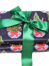 Blue Christmas Chinoiserie Gift Wrap (Sold as Set w/ Gift Tags or Separately)