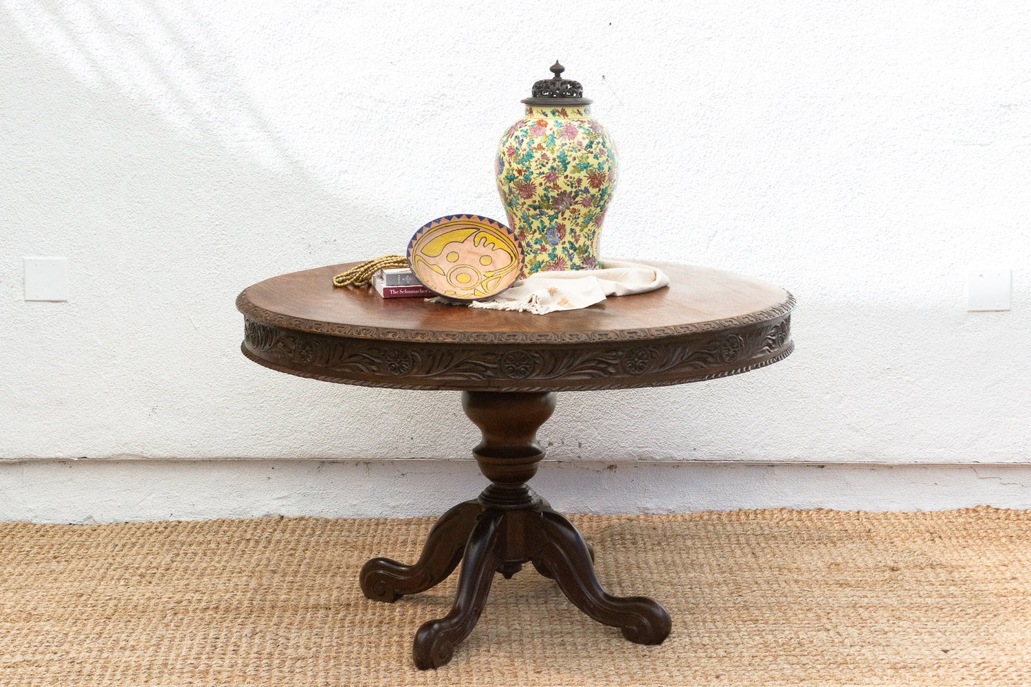 Anglo-Indian Round Rosewood Table