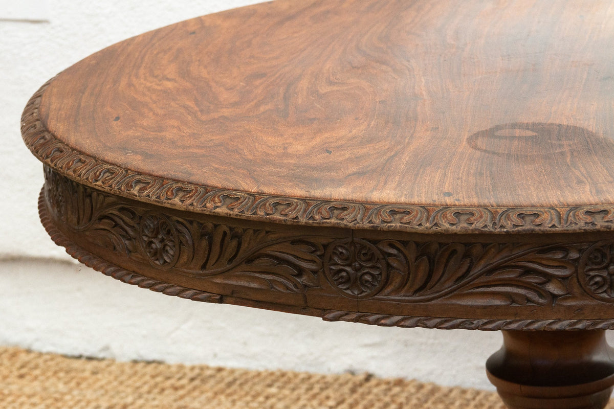 Anglo-Indian Round Rosewood Table