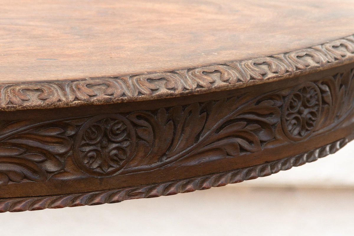Anglo-Indian Round Rosewood Table