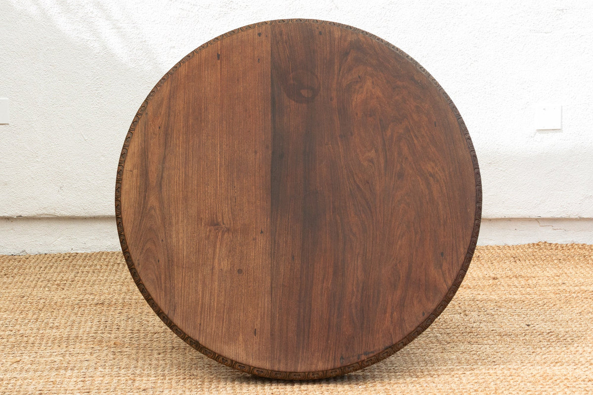 Anglo-Indian Round Rosewood Table