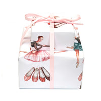 Ballerina Gift Wrap - Teal Tutu  (Sold as Set w/ Gift Tags or Separately)