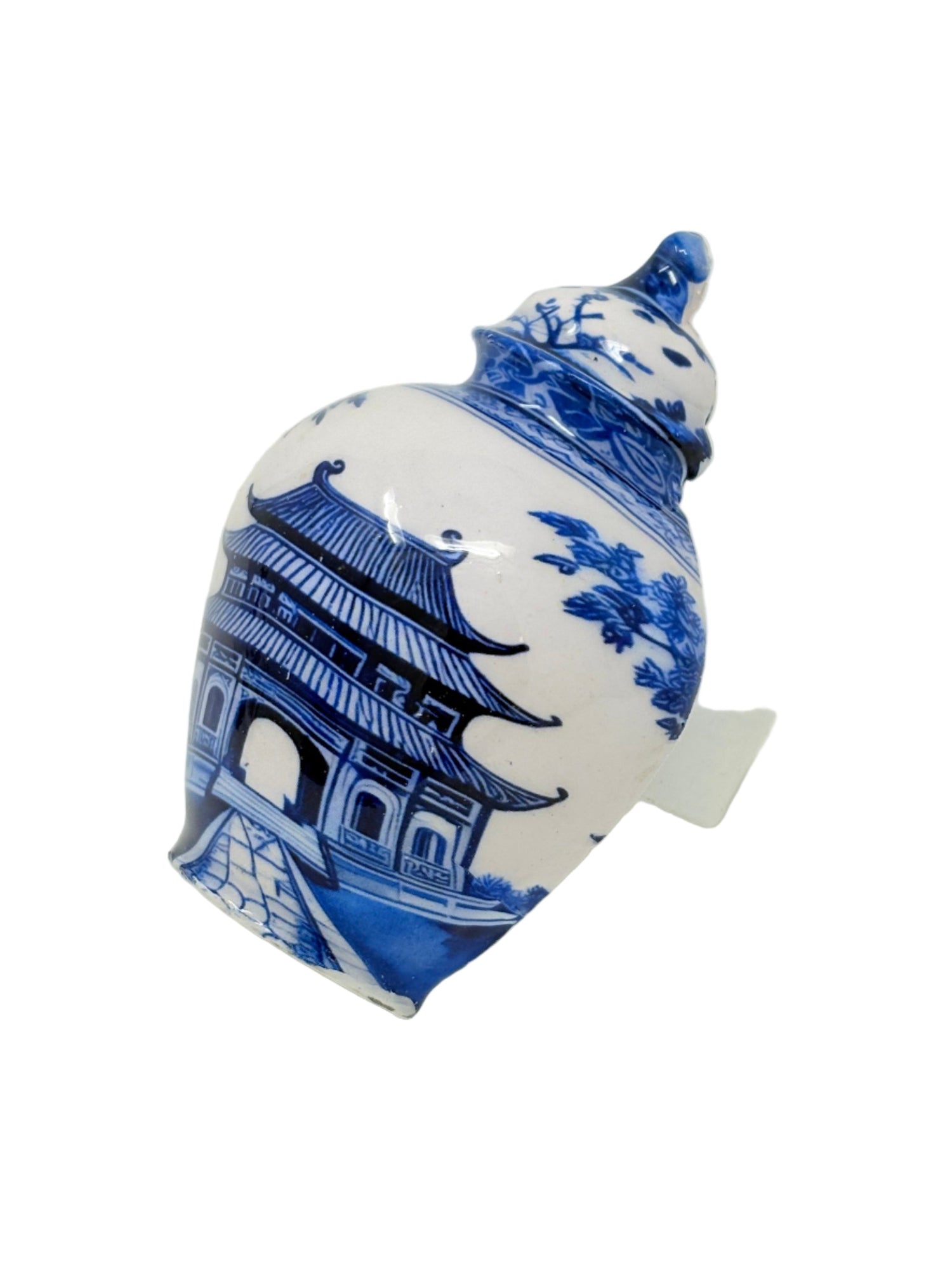 Blue & White Pagoda Ginger Jar Set of 4 Napkin Ring