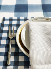Navy Gingham Paper Placemat