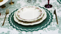 Hazel Green Round Fabric Placemat