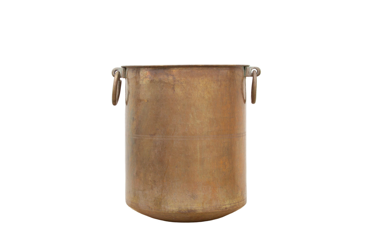 Large Polished Brass Indian Pot