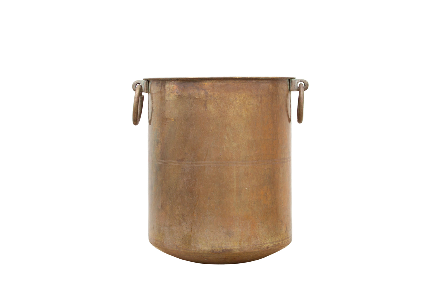 Large Polished Brass Indian Pot