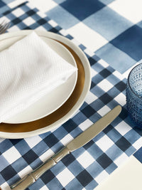 Navy Gingham Paper Placemat