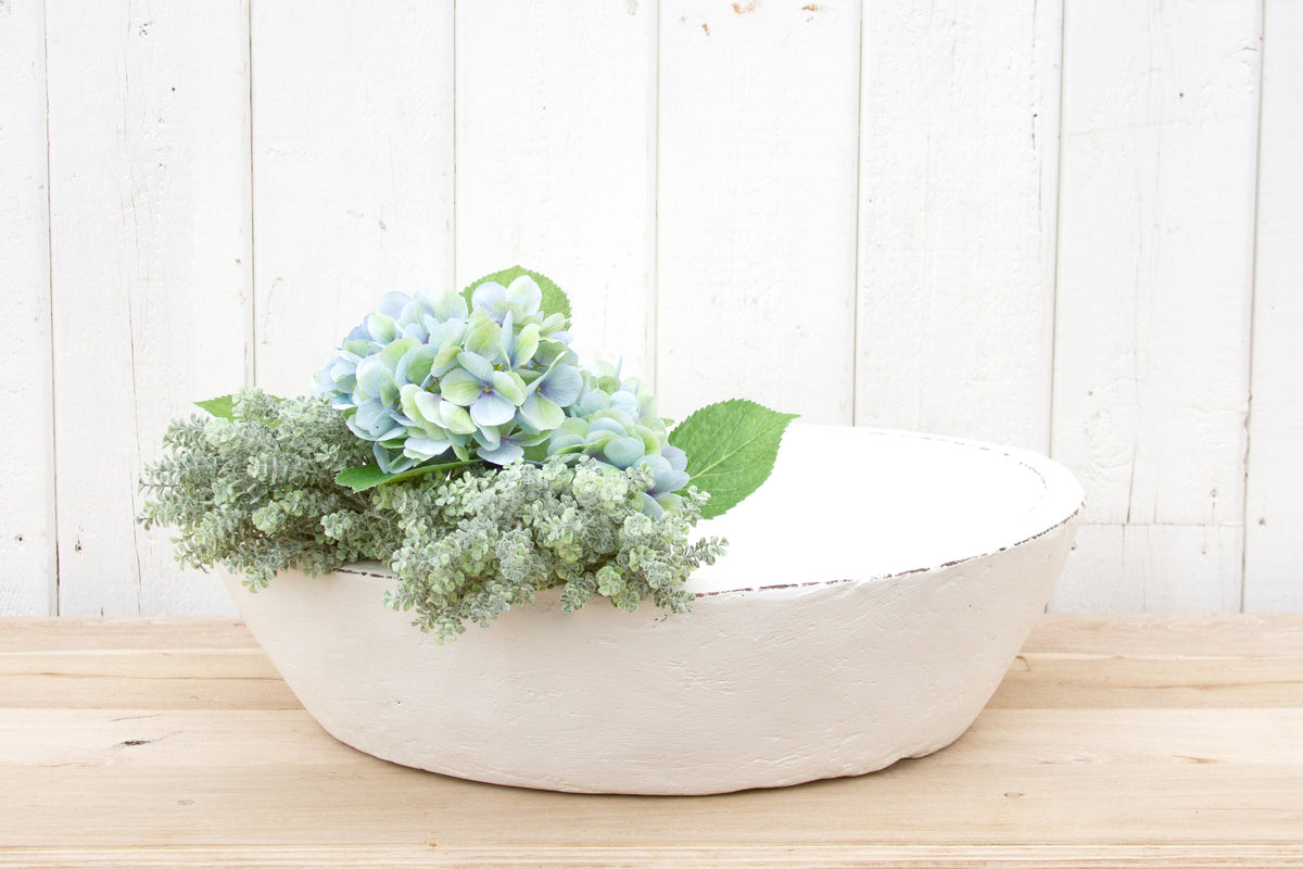 Oversized French White Dough Bowl