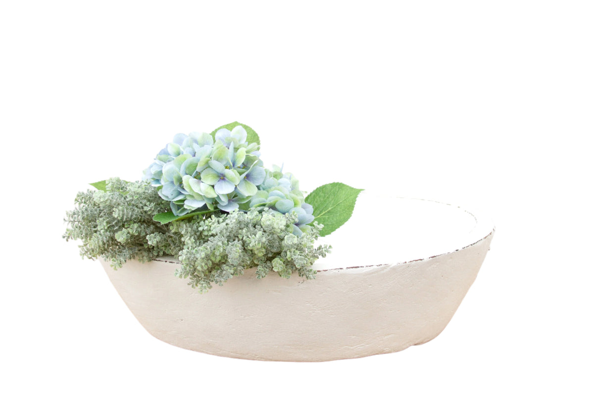 Oversized French White Dough Bowl