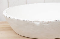 Oversized French White Dough Bowl