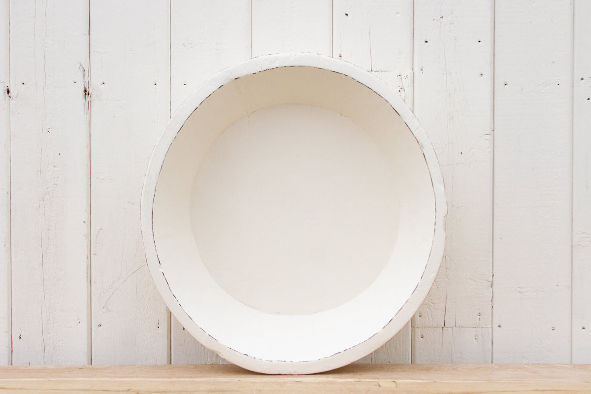 Oversized French White Dough Bowl