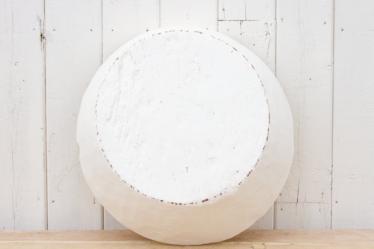 Oversized French White Dough Bowl