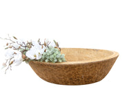 Grand French Farmhouse Bleached Wooden Bowl