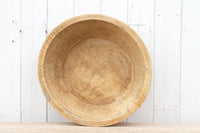 Grand French Farmhouse Bleached Wooden Bowl