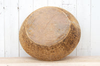 Grand French Farmhouse Bleached Wooden Bowl