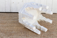 Pair of Carved White Marble End Tables