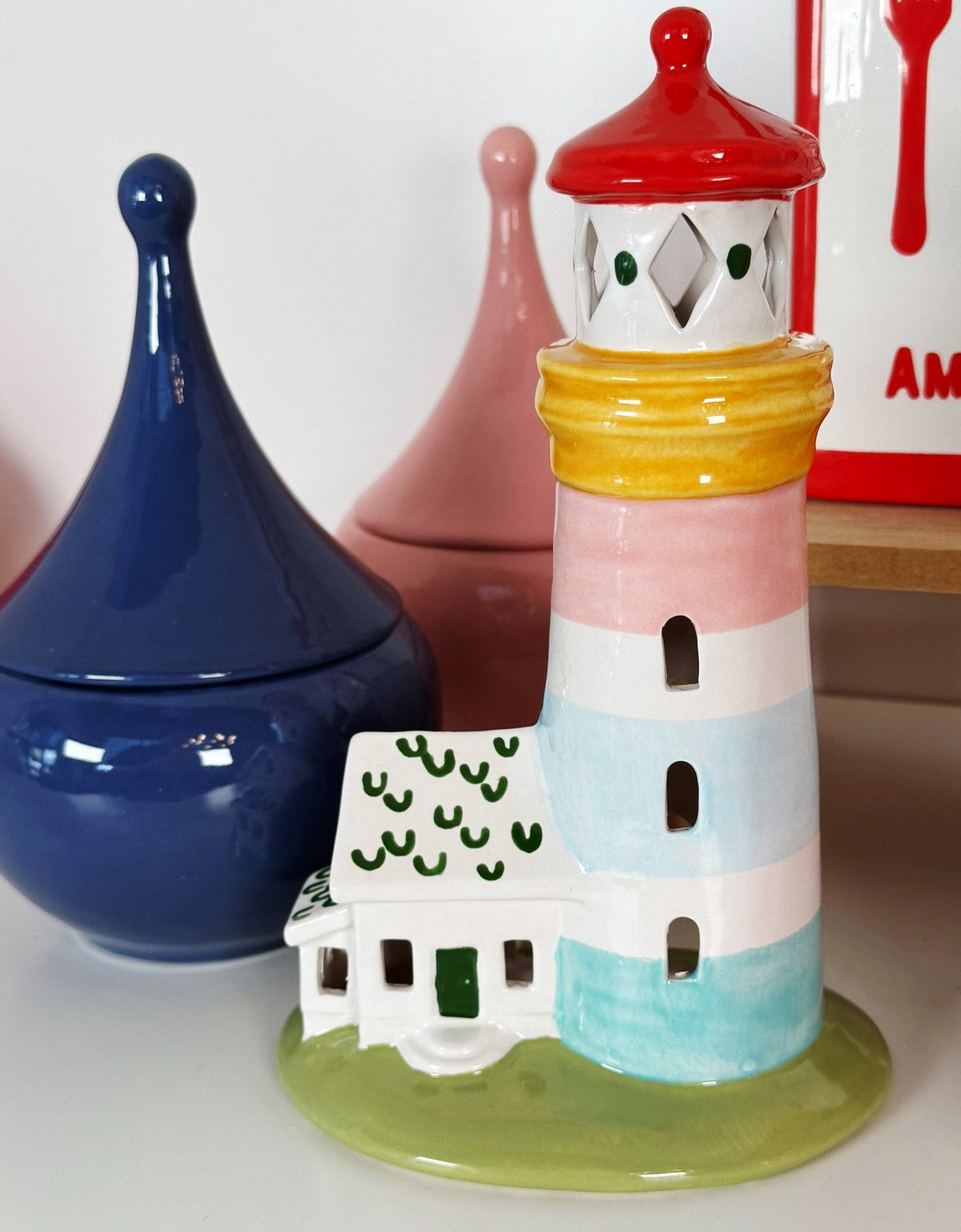 Teardrop Jars in Pink Cadillac (Various Sizes)