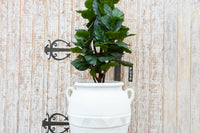 Large Greek White Terra-Cotta Garden Planter