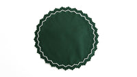 Hazel Green Round Fabric Placemat