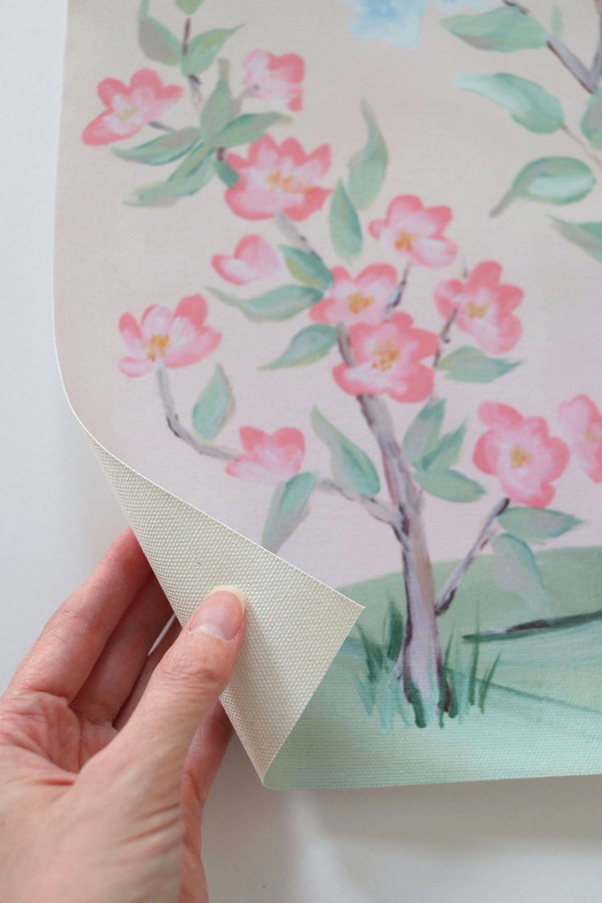 Blush Chinoiserie No. 1 – Fine Art Canvas Print (Various Sizes)