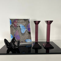 Pair of 9” Classy Crystal Candlesticks (Various Colors)