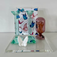 Pair of 9” Classy Crystal Candlesticks (Various Colors)
