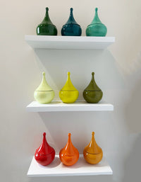 Teardrop Jars in Martini Green (Various Sizes)