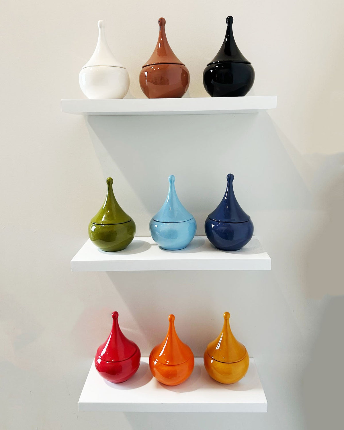 Teardrop Jars in Martini Green (Various Sizes)