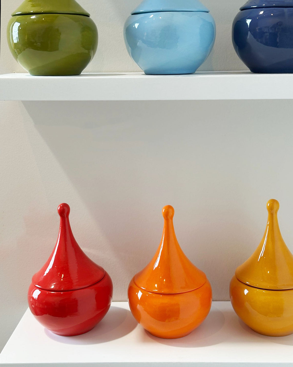 Teardrop Jars in Martini Green (Various Sizes)