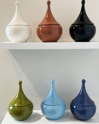 Teardrop Jars in White (Various Sizes)
