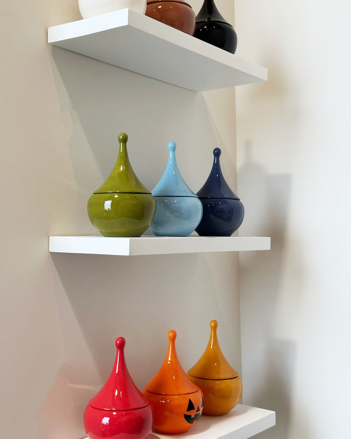 Teardrop Jars in Martini Green (Various Sizes)