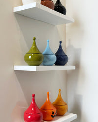 Teardrop Jars in Vintage Blue Jeans (Various Sizes)