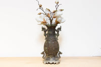 Antique Verdigris Chinese Bronze Vase