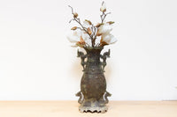 Antique Verdigris Chinese Bronze Vase