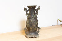 Antique Verdigris Chinese Bronze Vase