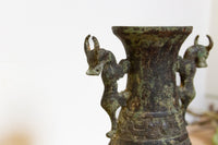 Antique Verdigris Chinese Bronze Vase