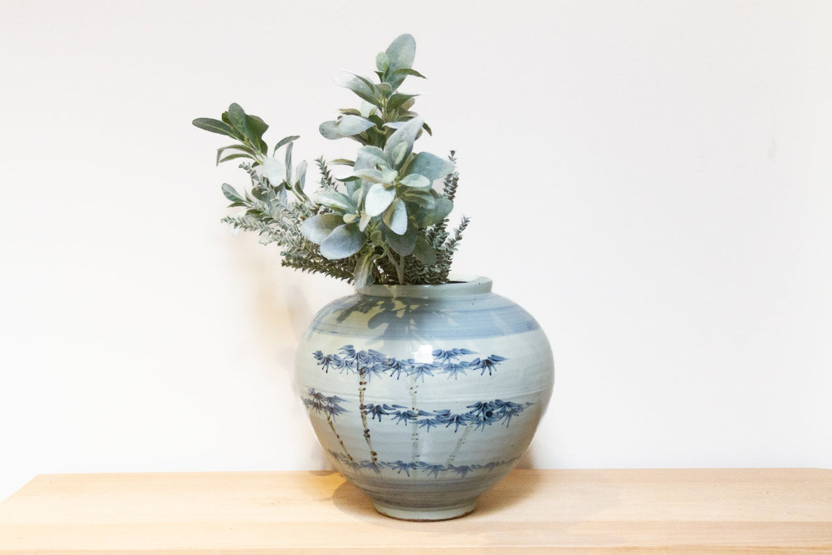Large Blue & White Porcelain Jar
