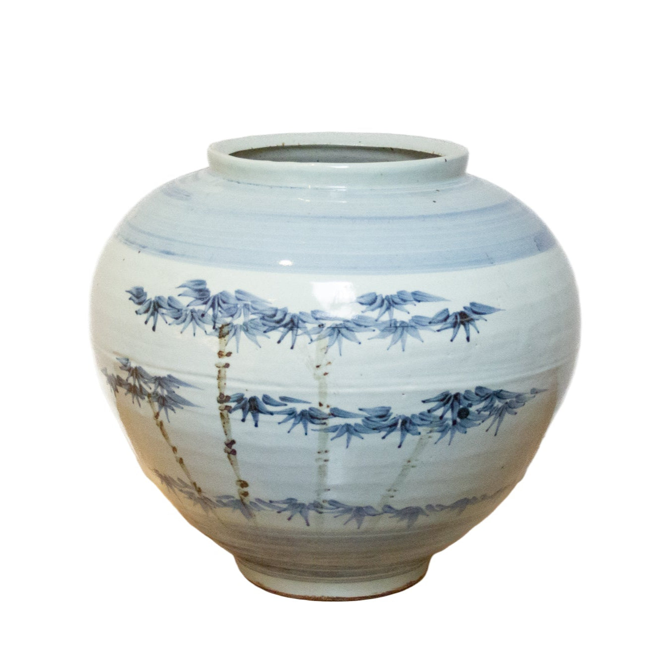 Large Blue & White Porcelain Jar