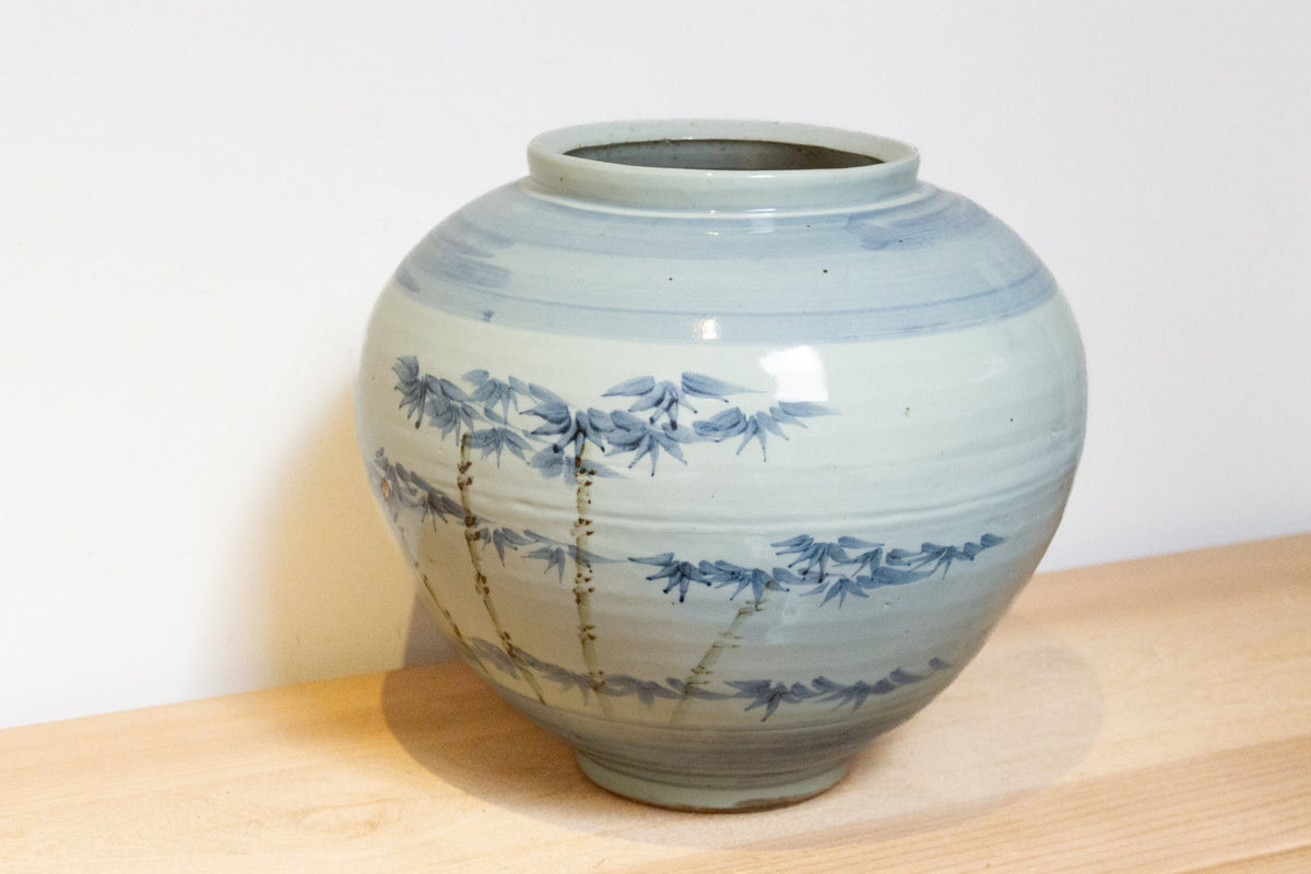 Large Blue & White Porcelain Jar