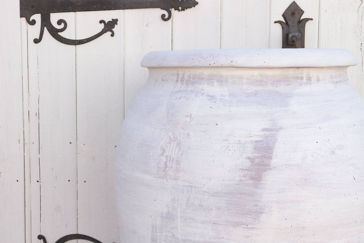 Large White Greek Clay Planter